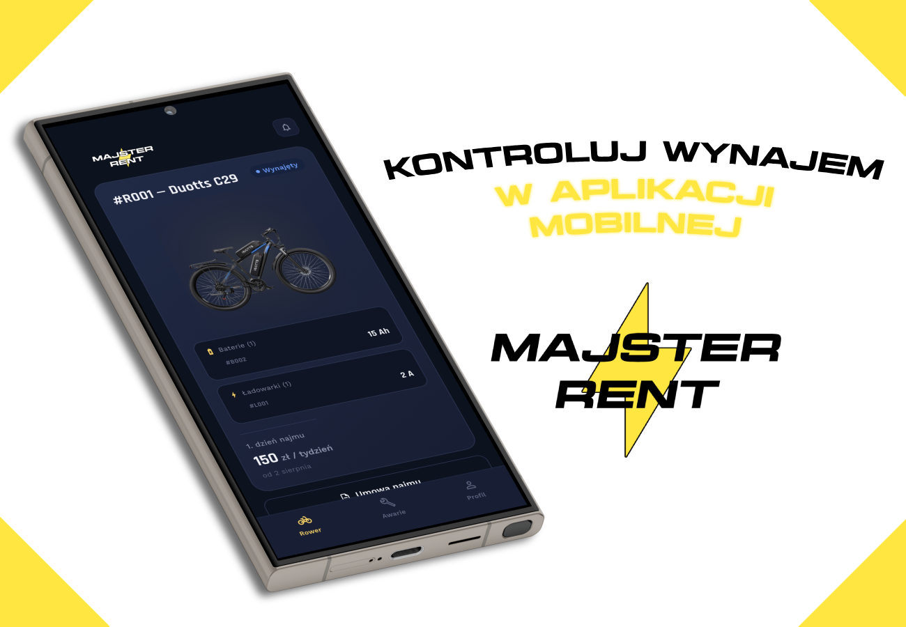Kontroluj wynajem w apce Majster Rent